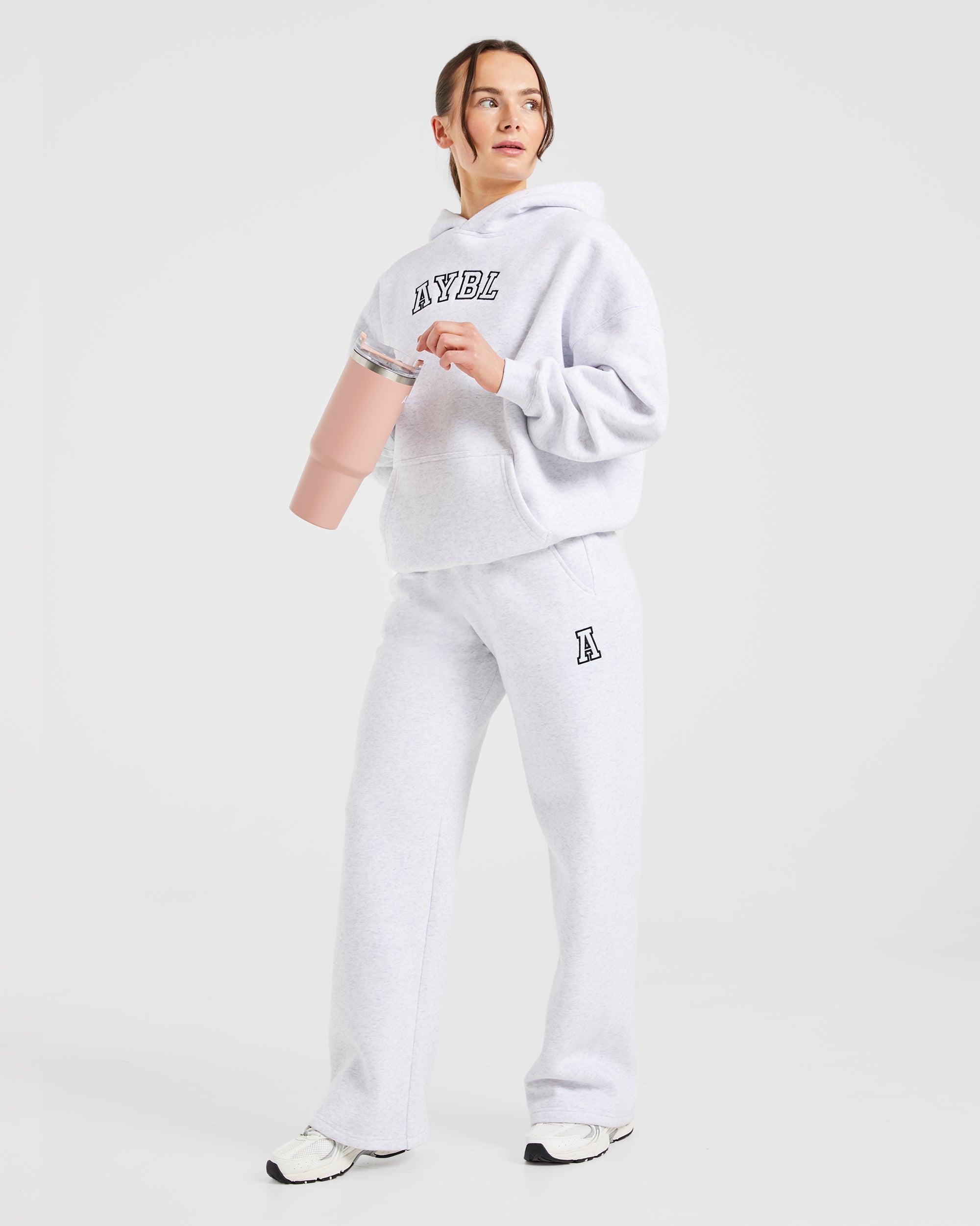 Varsity Embroidered Oversized Straight Leg Joggers