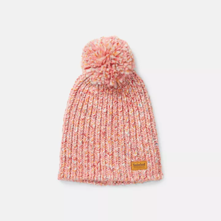 Gorro Crowne Isle Chunky Fleck feminino na cor rosa.