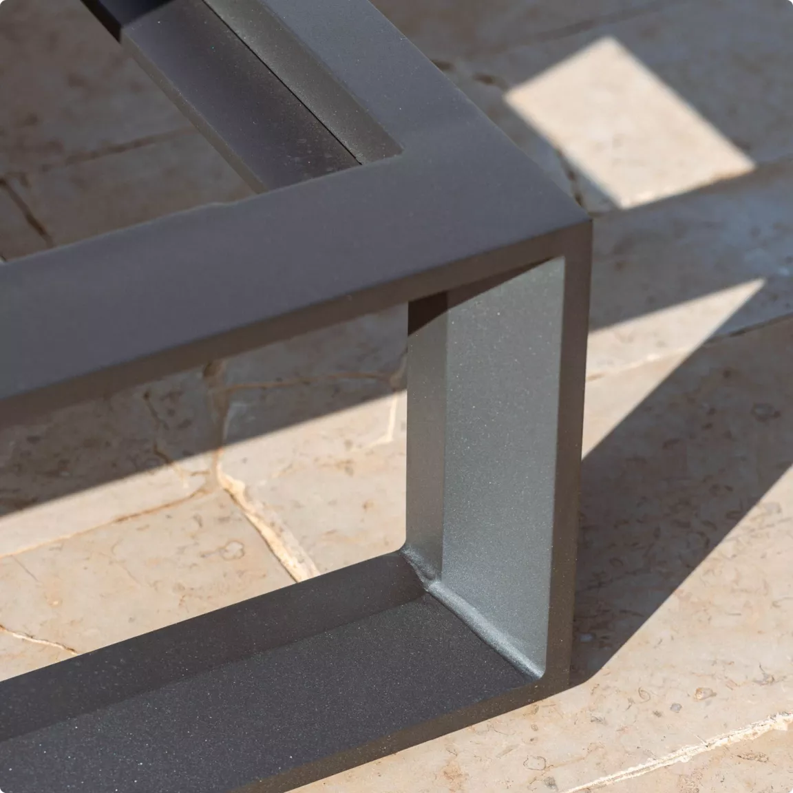Transat en aluminium Elba Gris anthracite