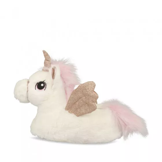 Chaussons peluche licorne BLANC MERRY SCOTT