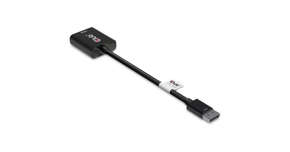 Club 3DDisplayPort 1.1 naar VGA Active Adapter  (Zwart)