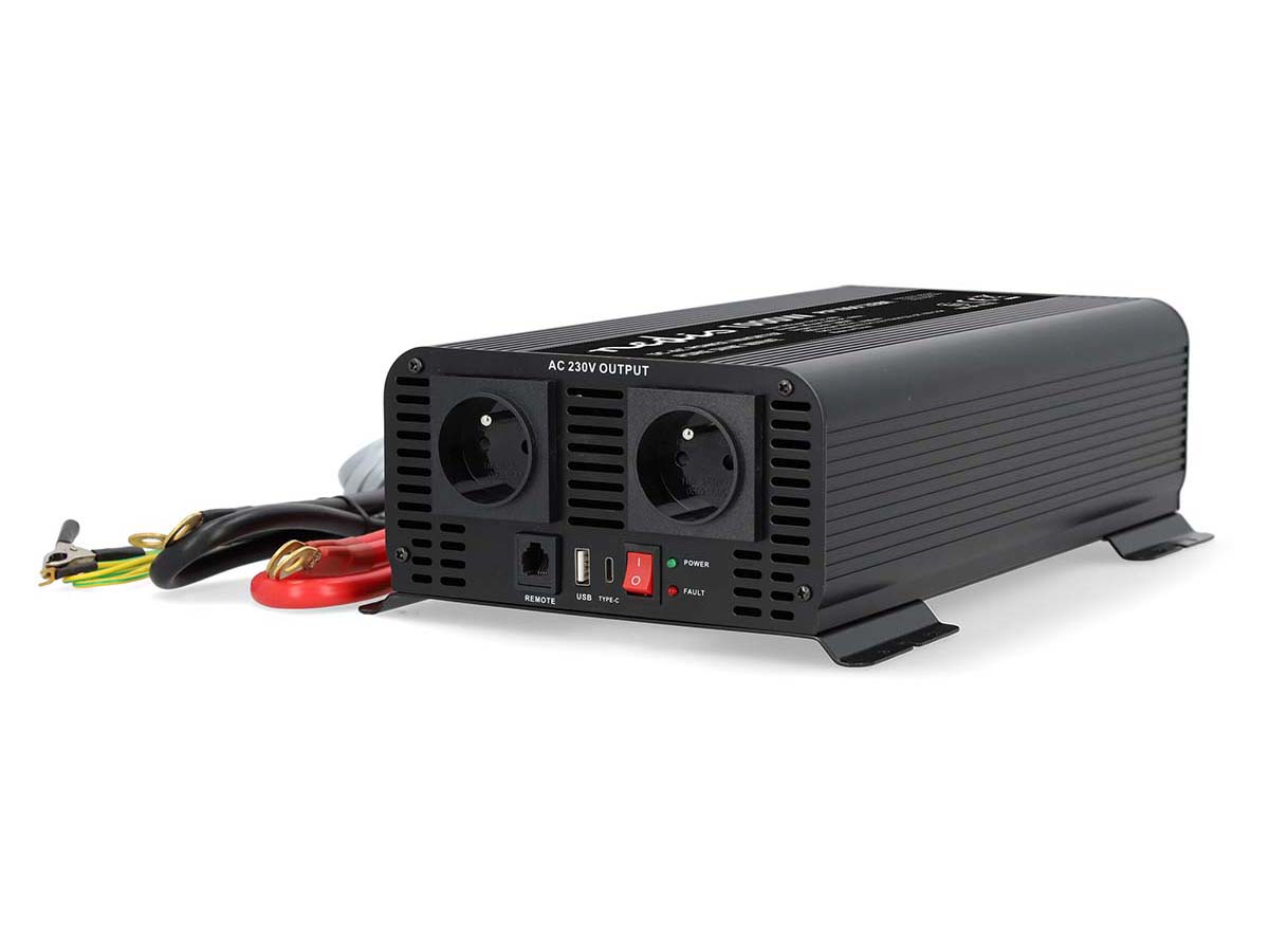 Nedis 12-230 volt Pure sinusgolf omvormer - 1000 watt