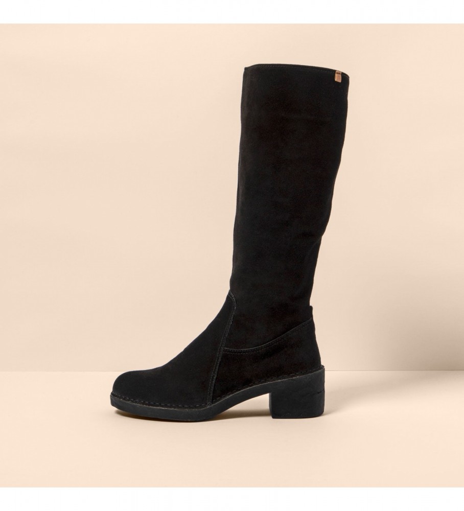 Botas El Naturalista N5663 Ticino em couro preto - Altura do salto: 5,5 cm -