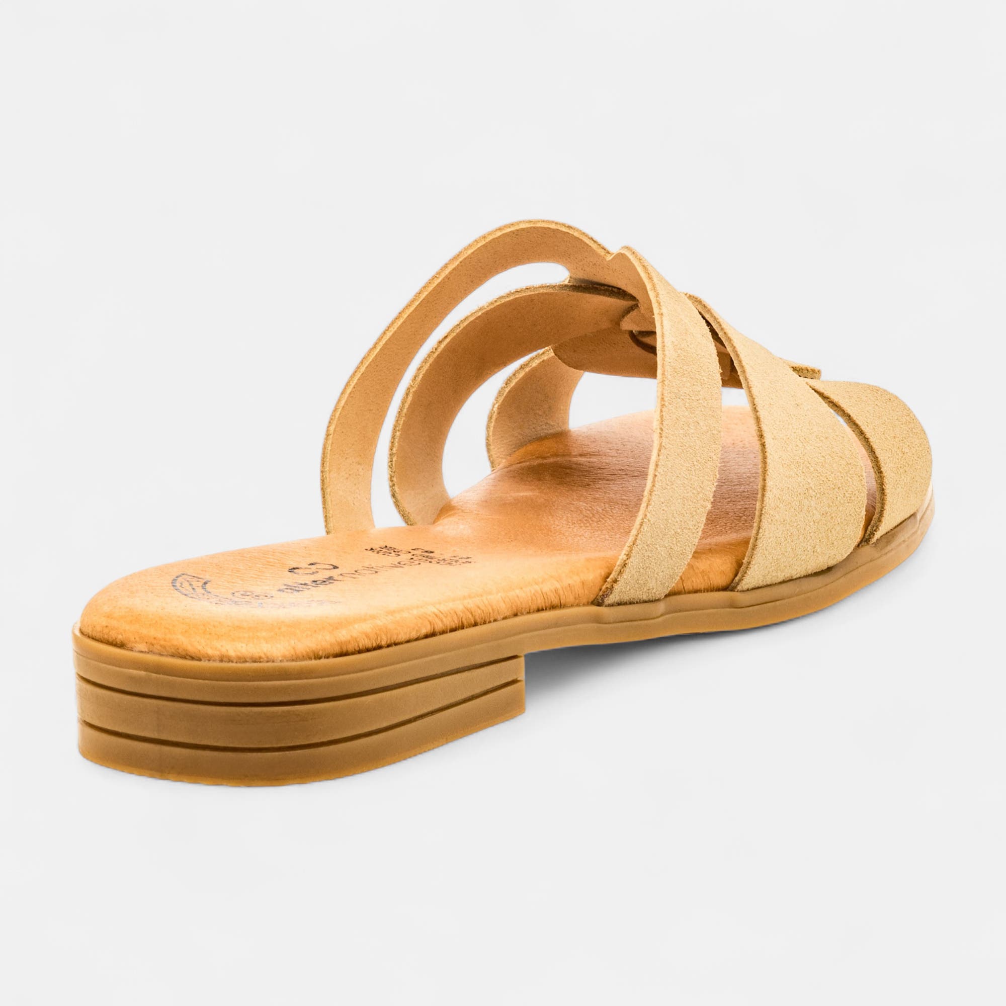 Mules Femme en cuir beige