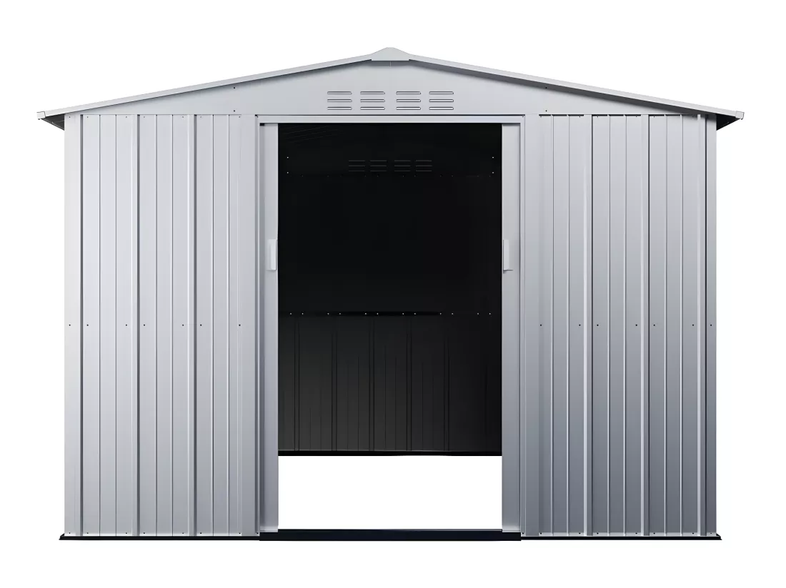 Abri de jardin métal en acier galvanisé gris 8,51 m² LINUS
