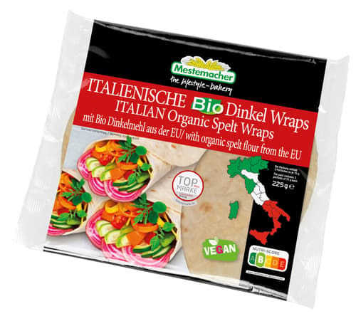 Mestemacher Italianische Bio Dinkel Wraps 20cm