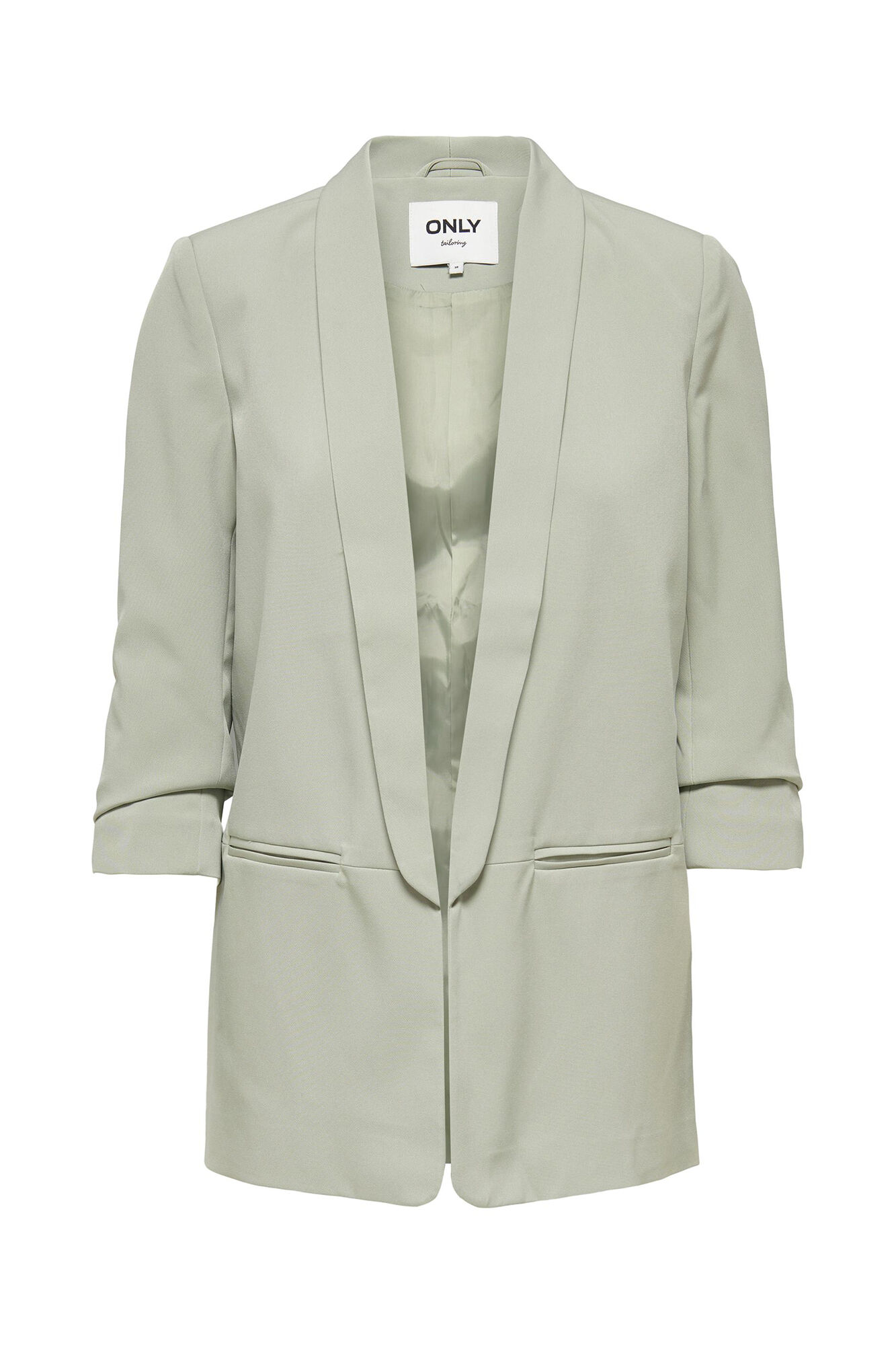 Blazer de manga 3/4 com lapelas
