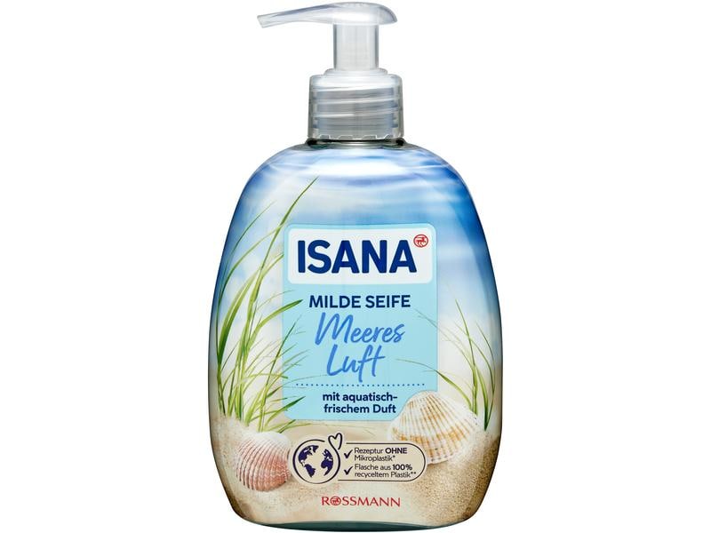Isana Flüssigseife Meeresluft 2 x 500 ml Milde Seife zur Reinigung der Hände