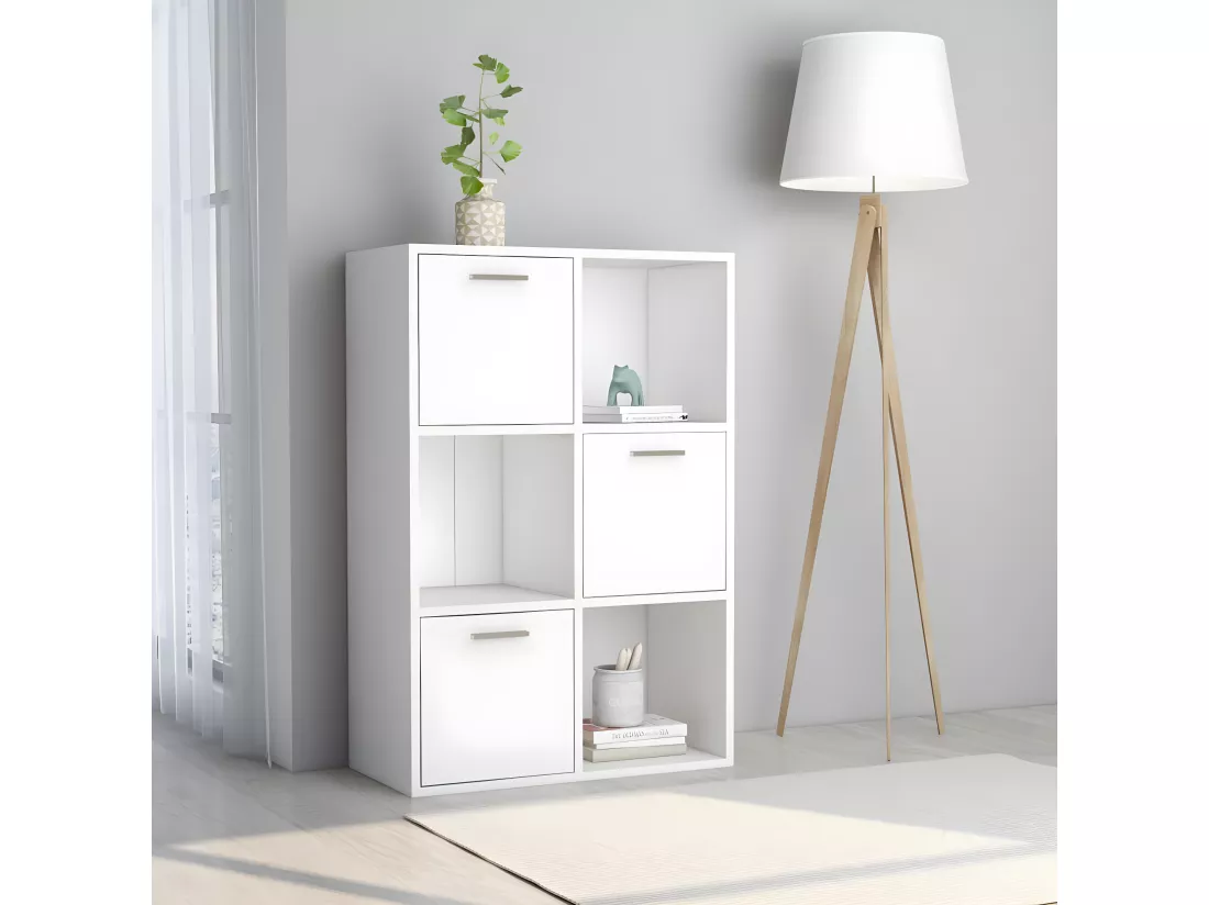 Armoire de rangement Blanc 60x29,5x90 cm Bois d'ingénierie