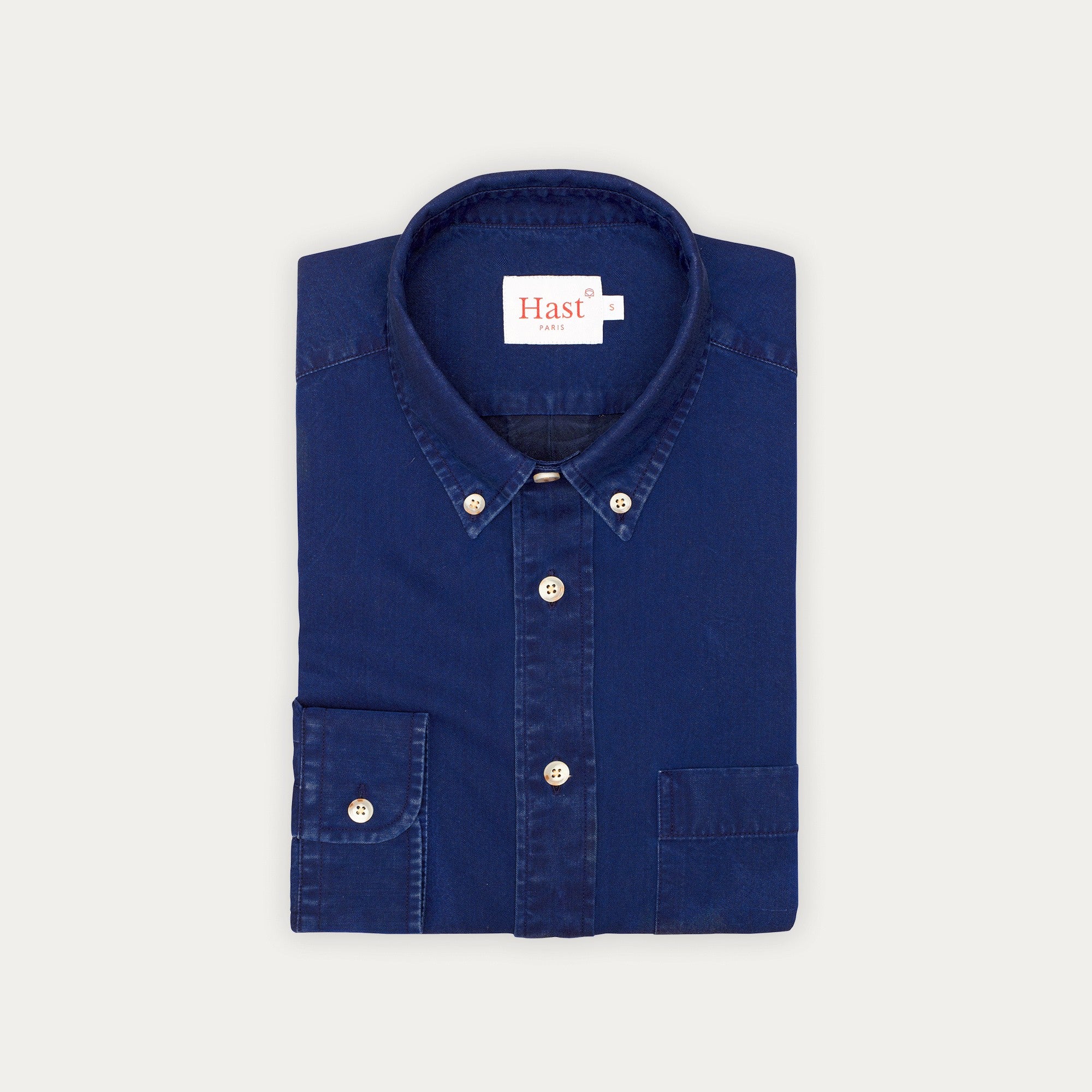 Dark blue denim shirt