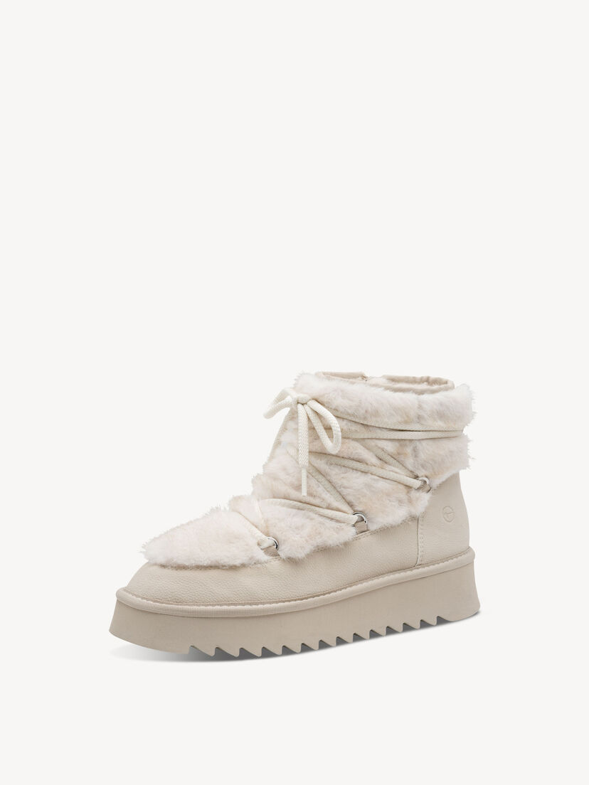 Enkellaarsje - beige warme voering