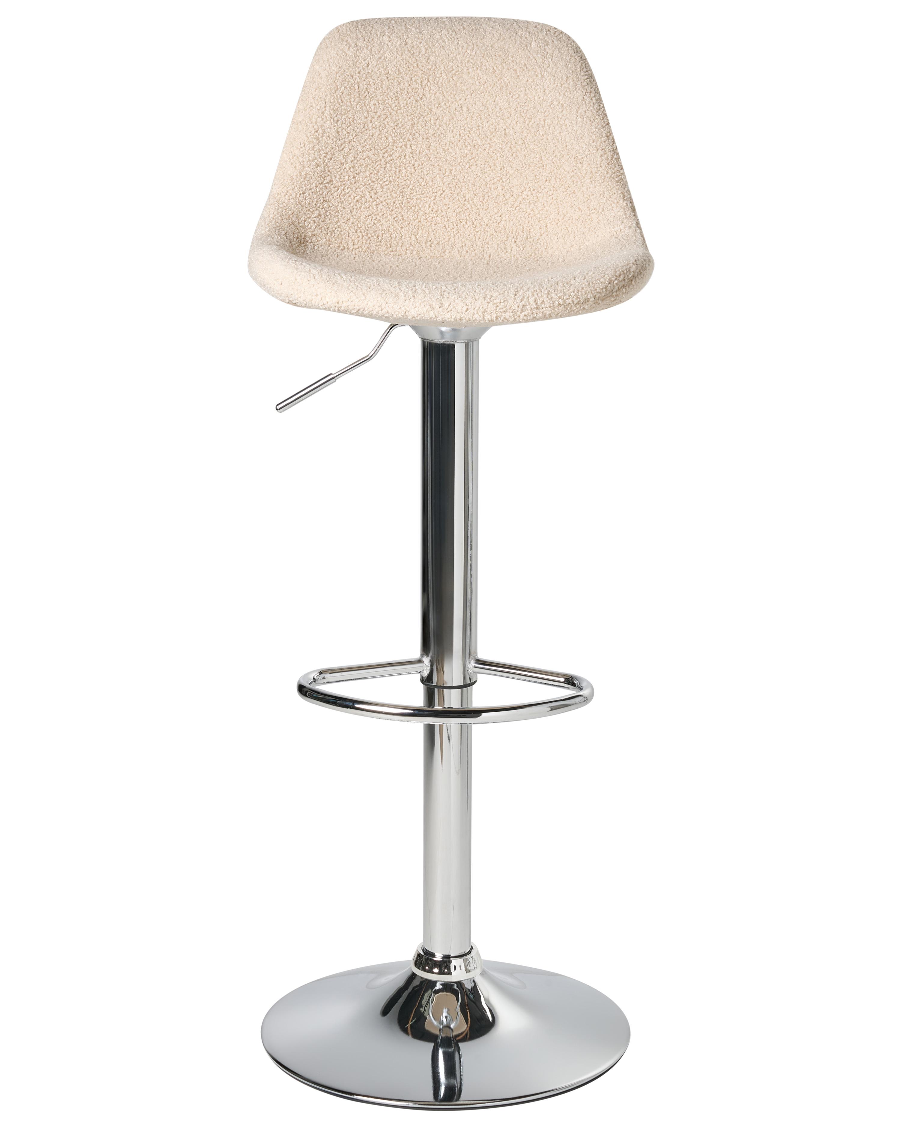 Set van 2 barkrukken KAHLA Bouclé draaibaar Lichtbeige
