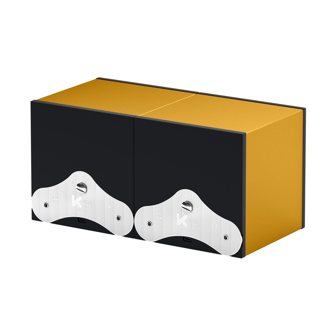 SwissKubik Masterbox Vergoldetes Aluminium - 2 Uhren