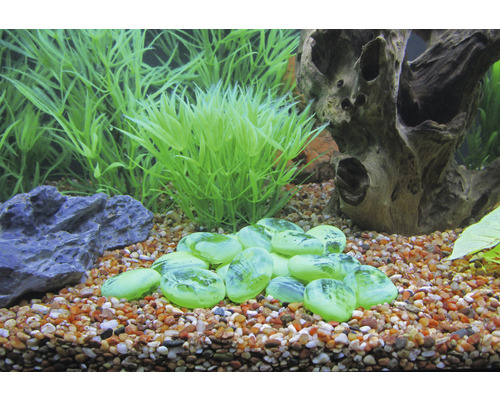 Aquarium decoratie glasnuggets 0,75 kg donkergroen