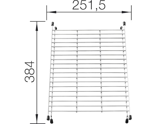 Zwembadrooster 38,4 x 25,1 cm 234795 chroom