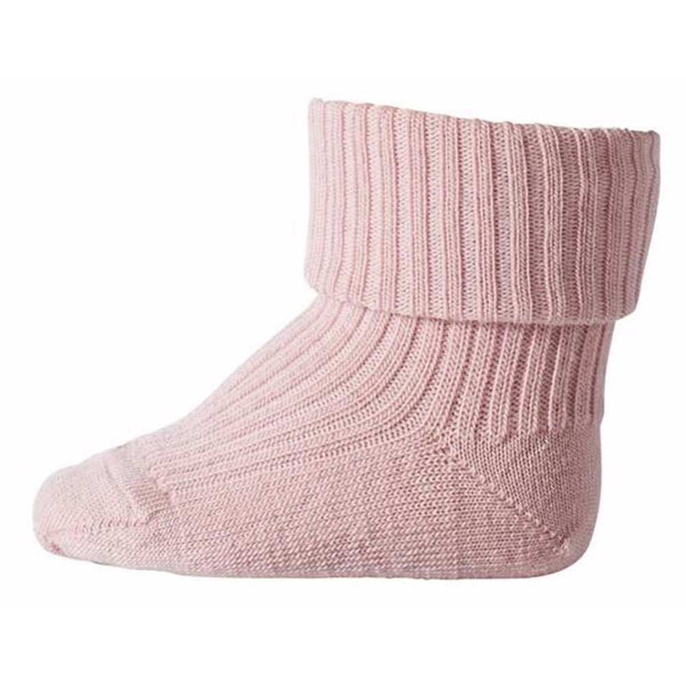 MP 589 Wool Socks Rib 188 Wood Rose - Mp Danmark → Luksusbaby.dk