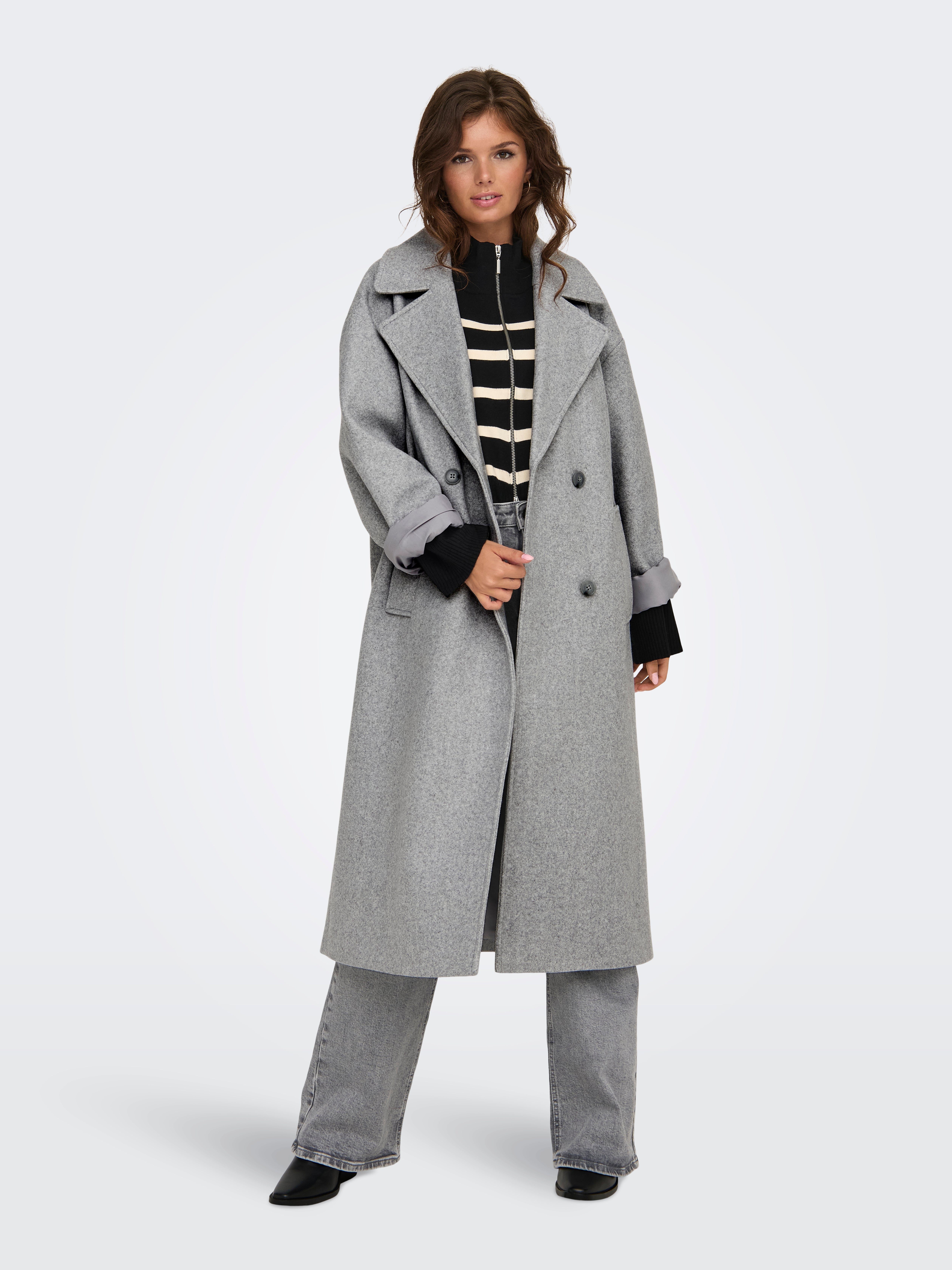 ONLWEMBLEY Mantel Light Grey Melange