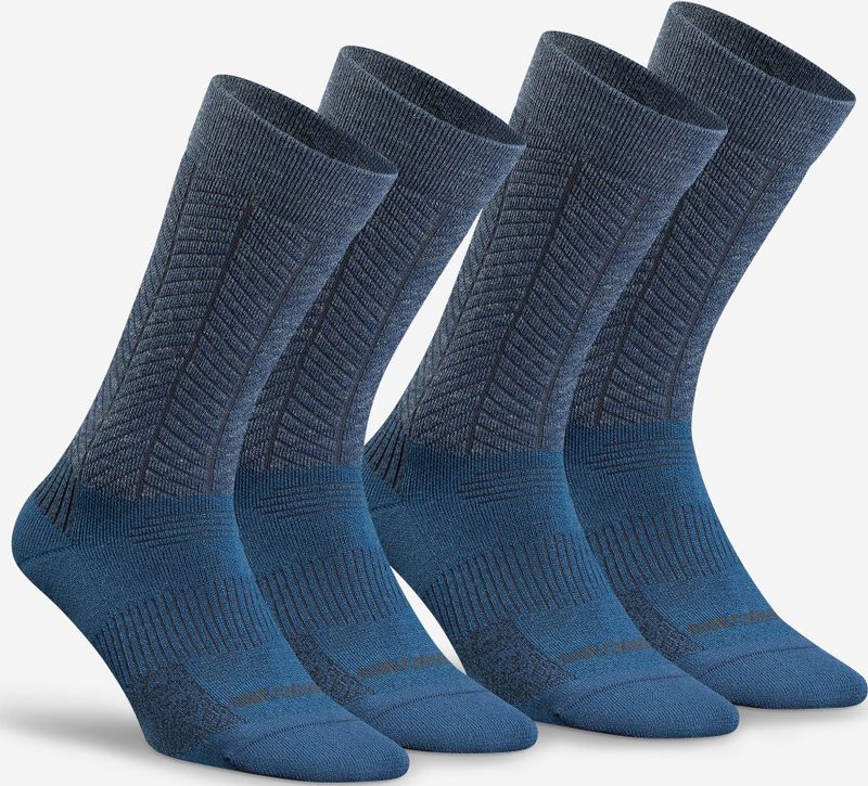 Warme wandelsokken sh500 mid blauw