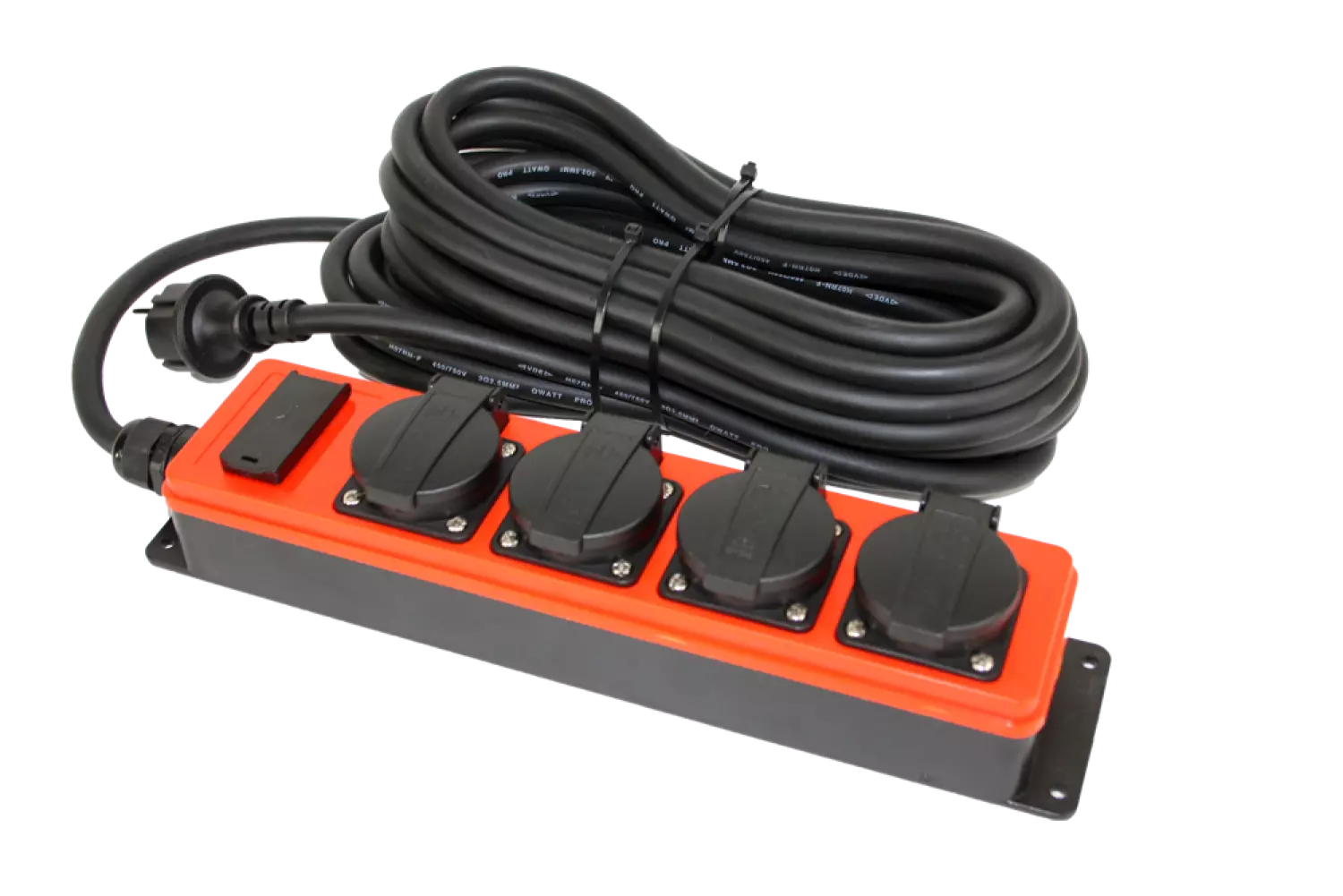 QwattPro 2561027 SocketMaster Stekkerdoos - 4xRA - USB - 3G2,5 H07RN-F - 5m
