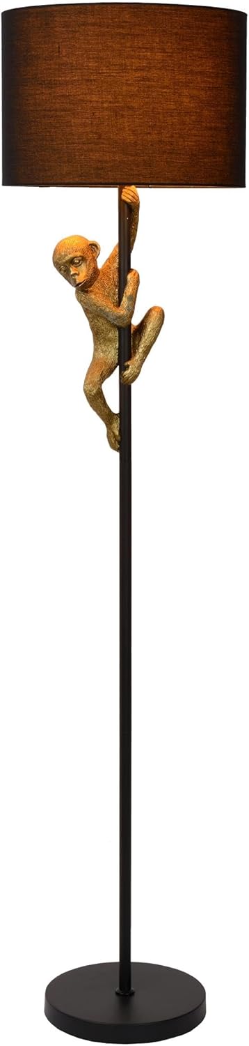 LUCIDE EXTRAVAGANZA CHIMP - Stehlampe - Ø 35 cm - 1xE27 - Schwarz