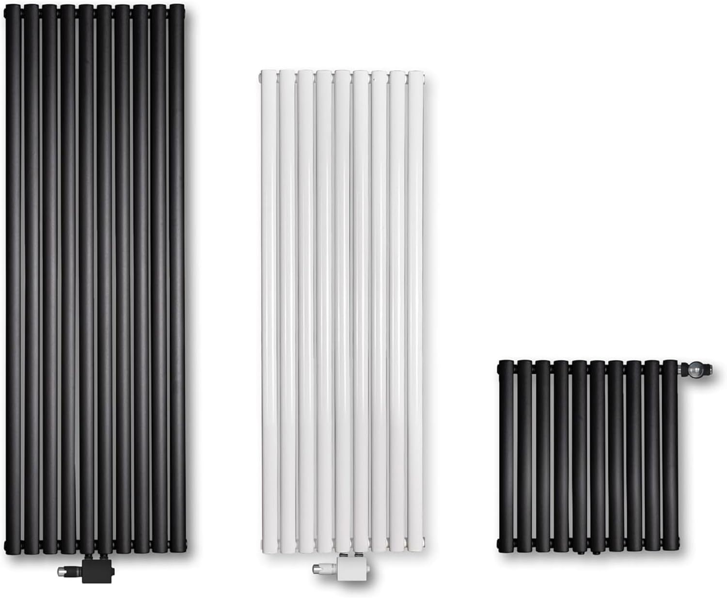 VILSTEIN Design Heizkörper Flach, Flachheizkörper, Paneelheizkörper, Wandheizkörper, Mittelanschluss & Seitenanschluss, Weiß, Einlagig, 435W, Quadratisch, 60x60 cm
