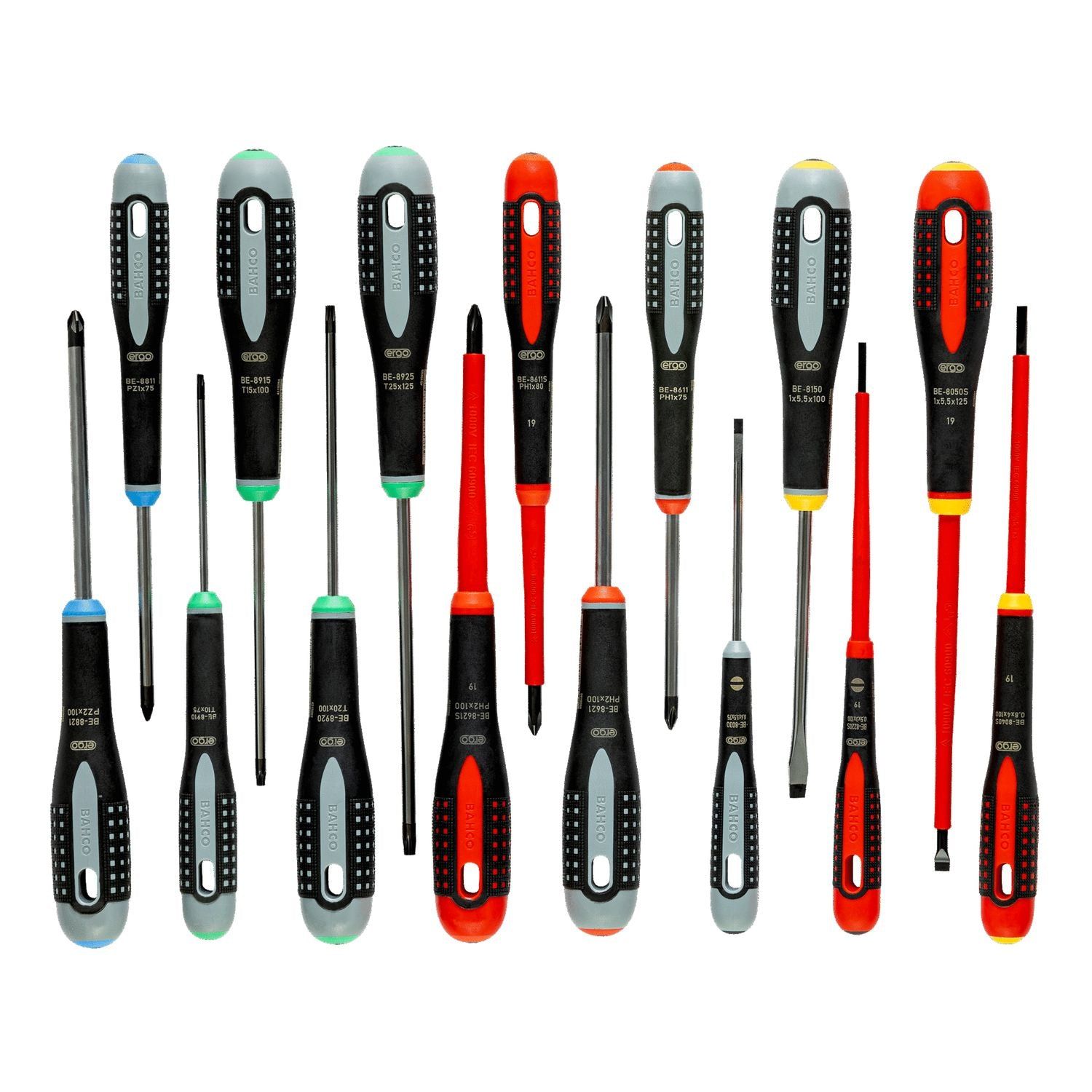Bahco Schroevendraaierset XXL ERGO™ - Sleuf/Pozidriv/Philips/TORX® - 15-delig - BE-9877