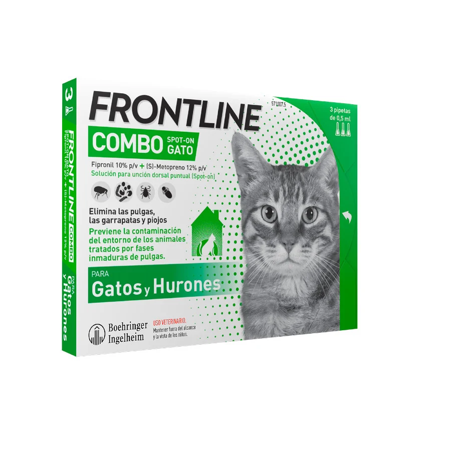 Pipetas antiparasitárias Frontline Combo para gatos e furões