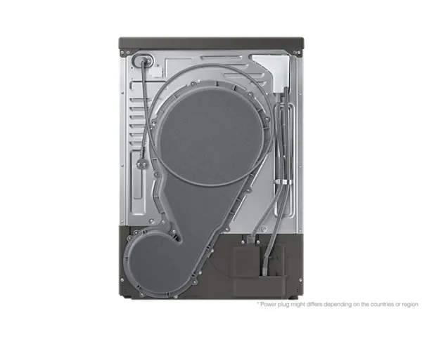 Samsung DV6000T, Fritstående, Front-læsning, Varmepumpe, Sølv, Sort, 115 L