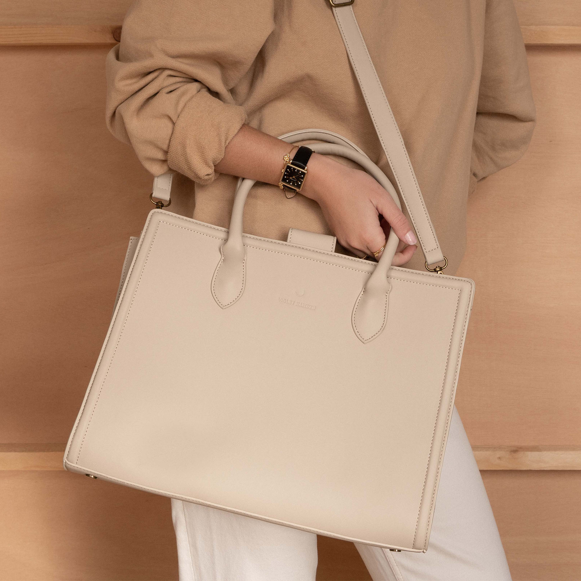 laptoptas, shopper Violet Hamden Violet Hamden Beige