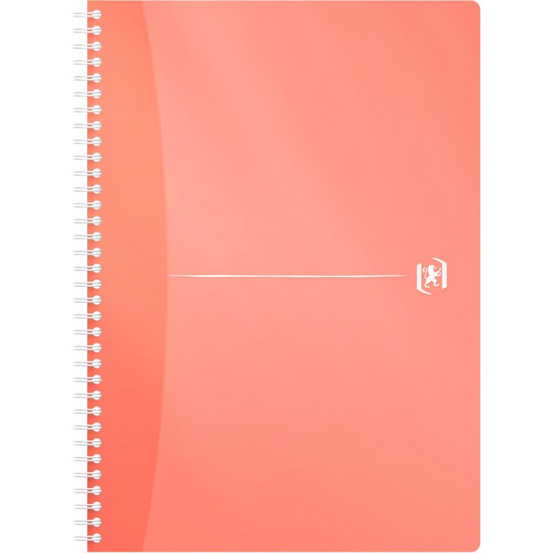 Cahier spirale Oxford My Colour A4 21 X 29,7 cm - petits carreaux - 100 pages