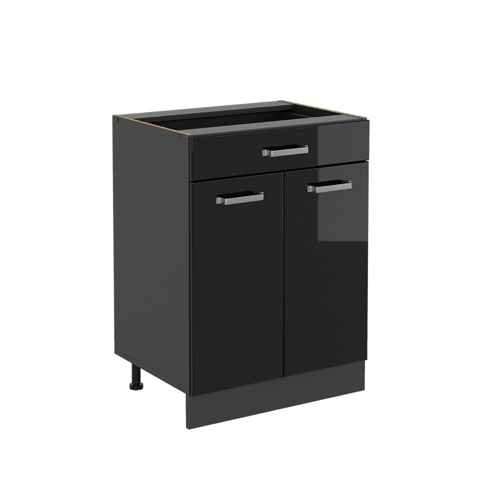 Vicco Schubunterschrank Küchenschrank R-Line Solid Anthrazit Schwarz 60 cm modern