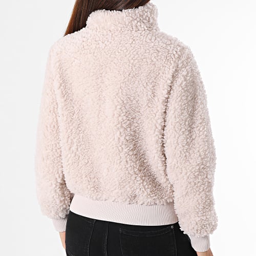 Veste Zippée Sherpa Femme New Ellie Beige