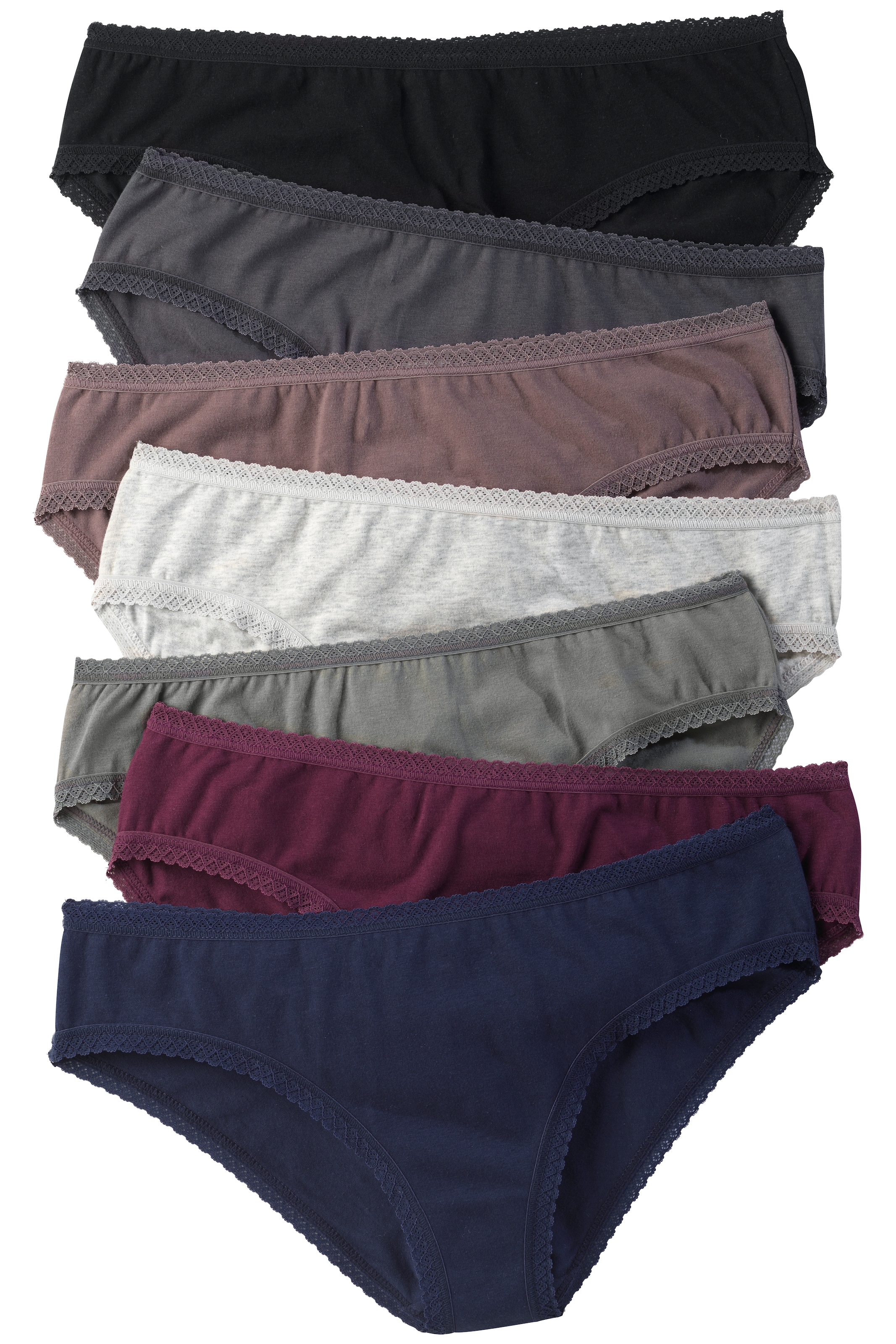 Vivance Jazz-Pants Slips , aus weicher Baumwollqualität mit feiner Spitzeneinfassung