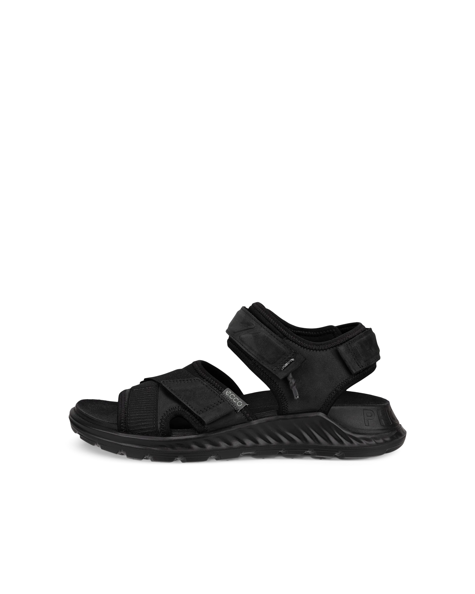 ECCO EXOWRAP M Herren Sandale aus Nubukleder Schwarz