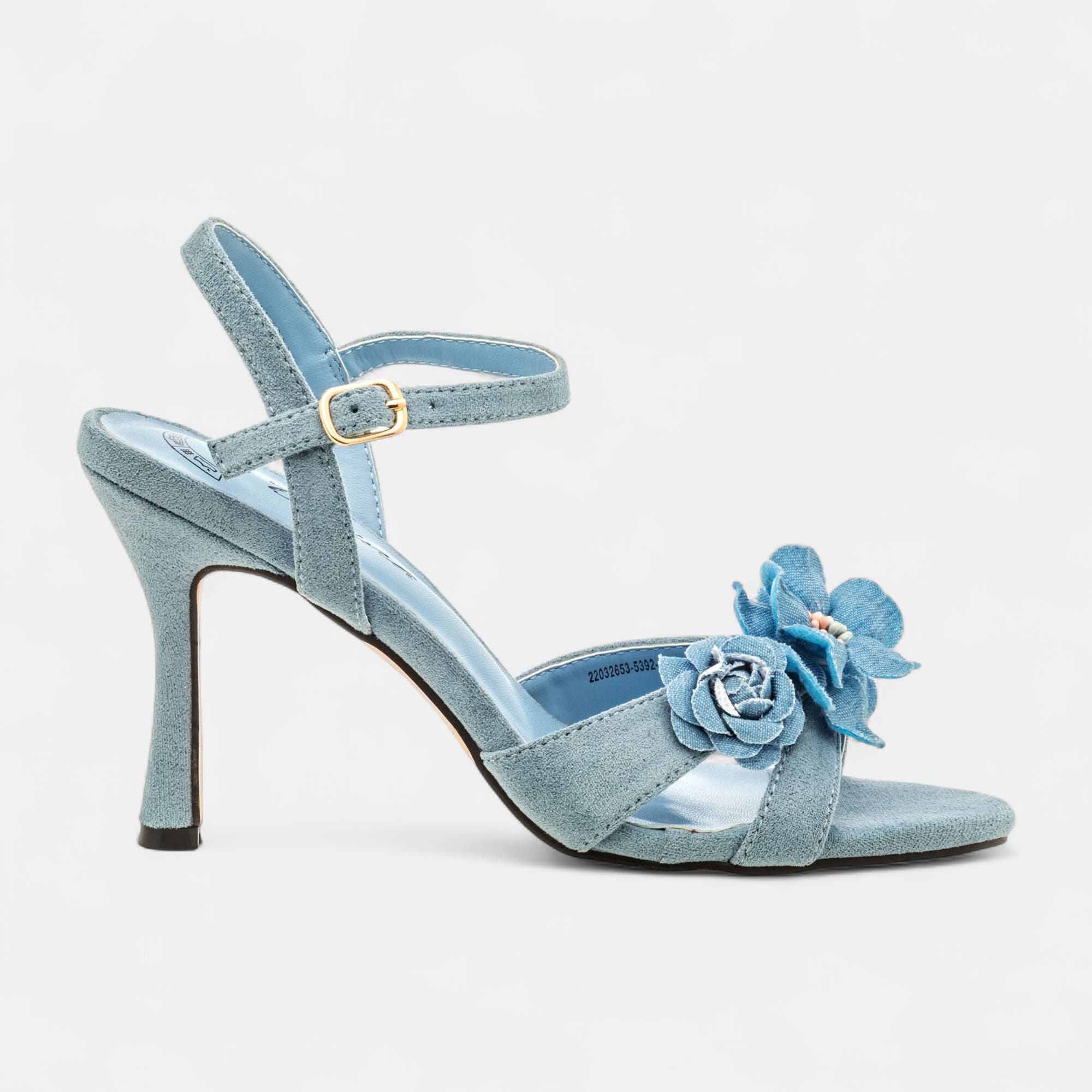 Nu-pieds à talon Femme bleu