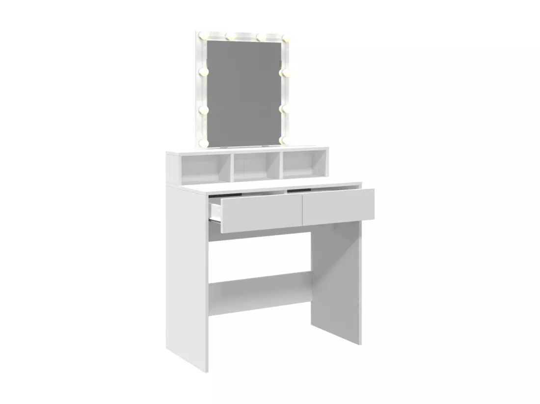 Coiffeuse avec LED blanc 80x41x144,5 cm