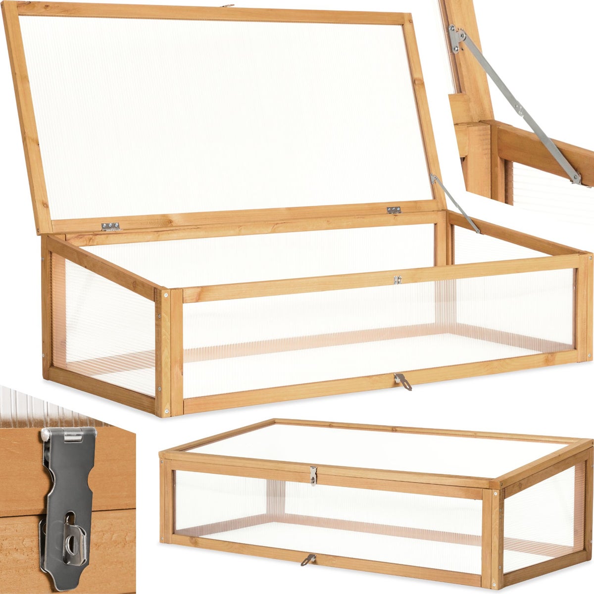 tectake houten kweekbak, 115 x 53 x 34 cm
