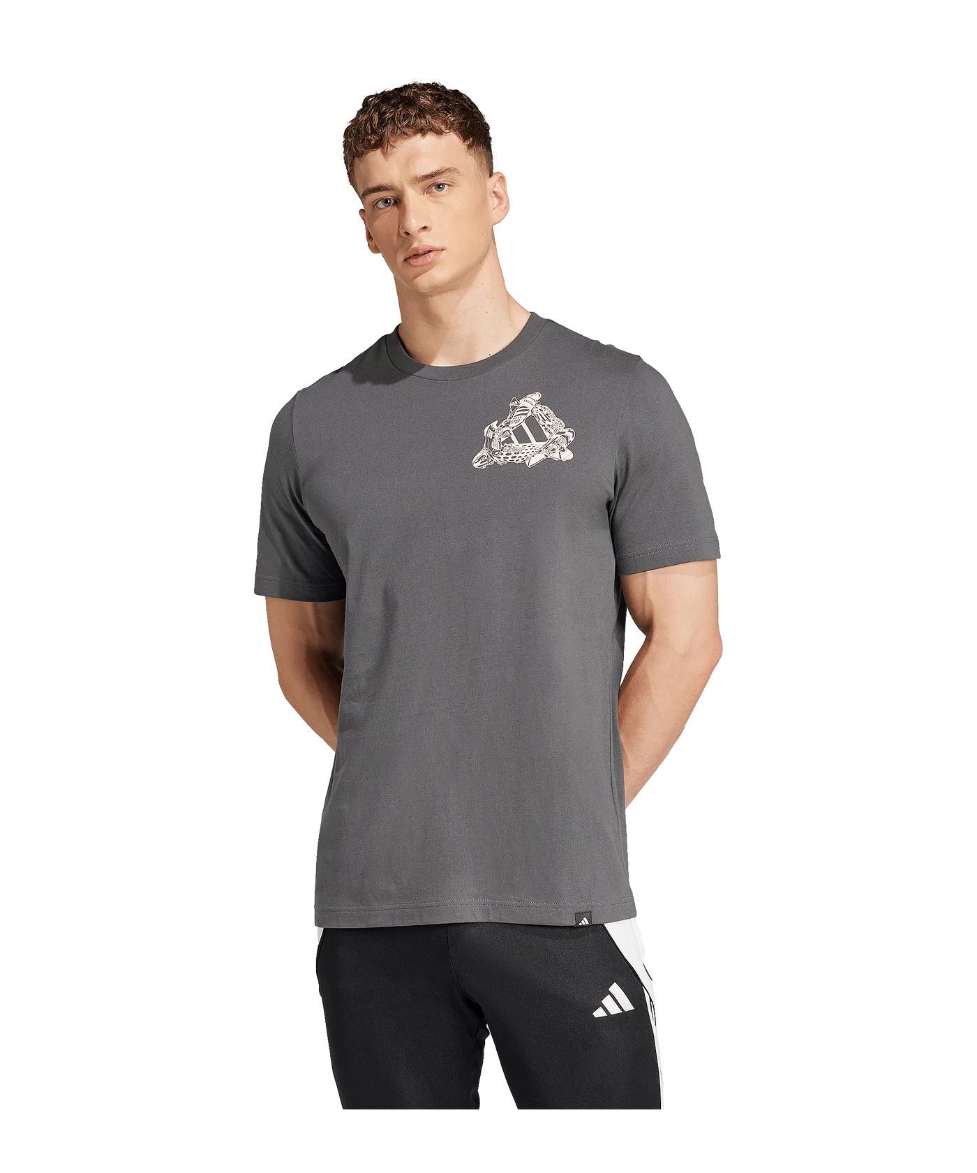adidas Football Kicks Graphic T-Shirt Grau