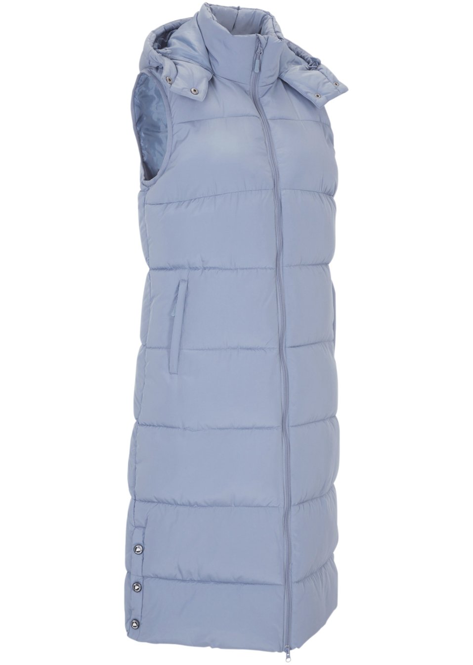 Veste longue fonctionnelle sans manches matelassée avec technologie thermo-isolante