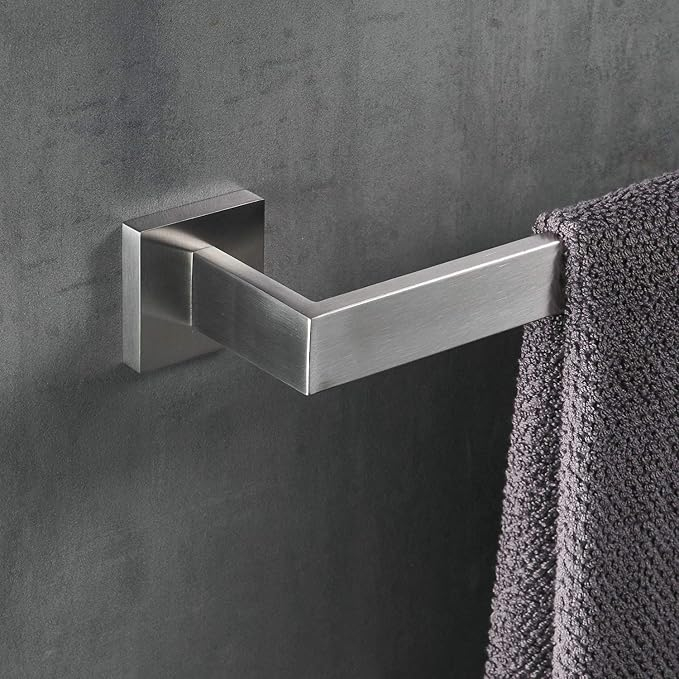 (40cm) Edelstahl Handtuch Halterung Geschirrtuch Aufhänger für Wände / Türen - Silber