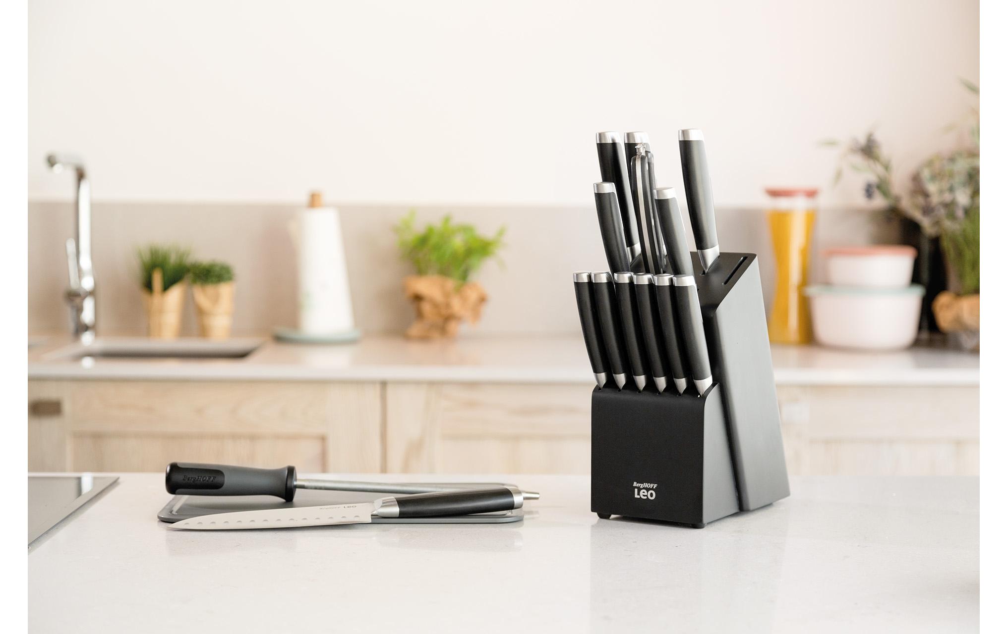 Messerblock-Set mit Messer Leo Graphite 13-teilig, Schwarz<br>13-tlg, messerblock Graphite