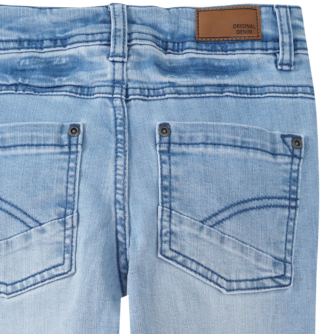 Topolino Jungen Slim-Jeans mit Used-Waschung hellblau