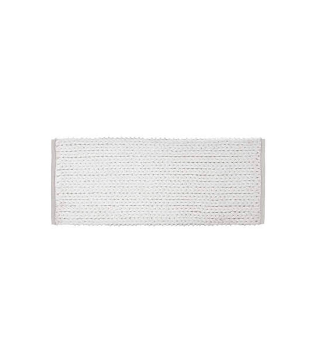 Tapis de Salle de Bain Tissé Épais 50x120cm Blanc