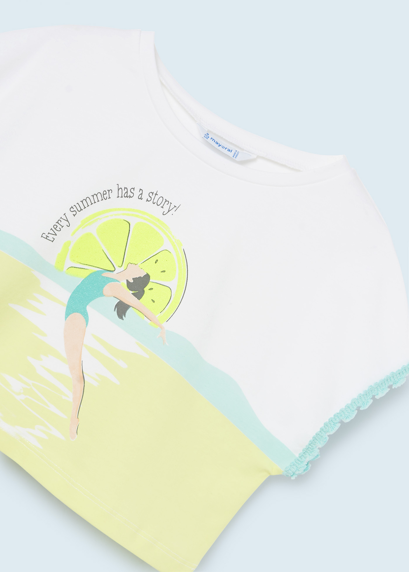 Conjunto de duas peças em algodão sustentável para meninas