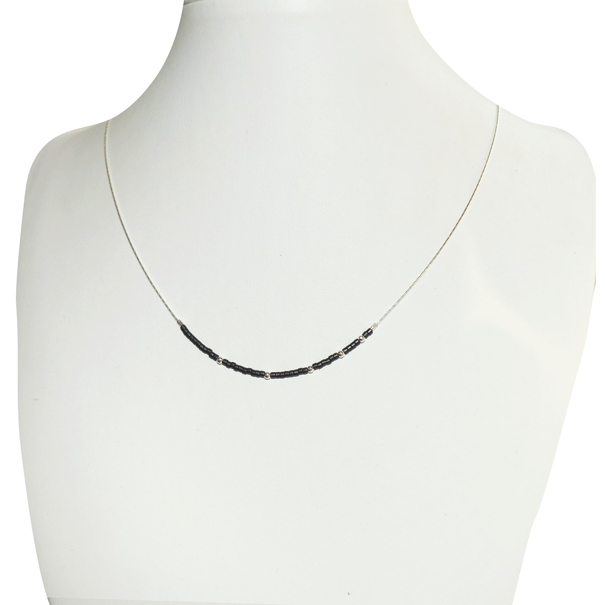 Collier orné de perles miyuki  en argent 925