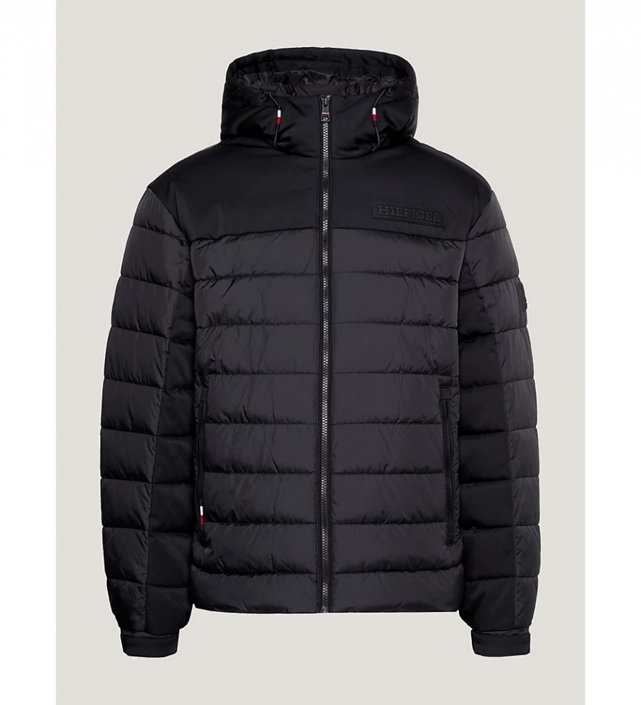 Jaqueta acolchoada Tommy Hilfiger em nylon reciclado, preta