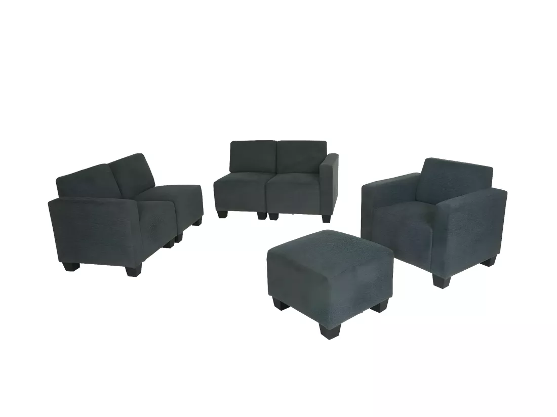 Système de canapés Moncalieri (6 pièces), gris anthracite