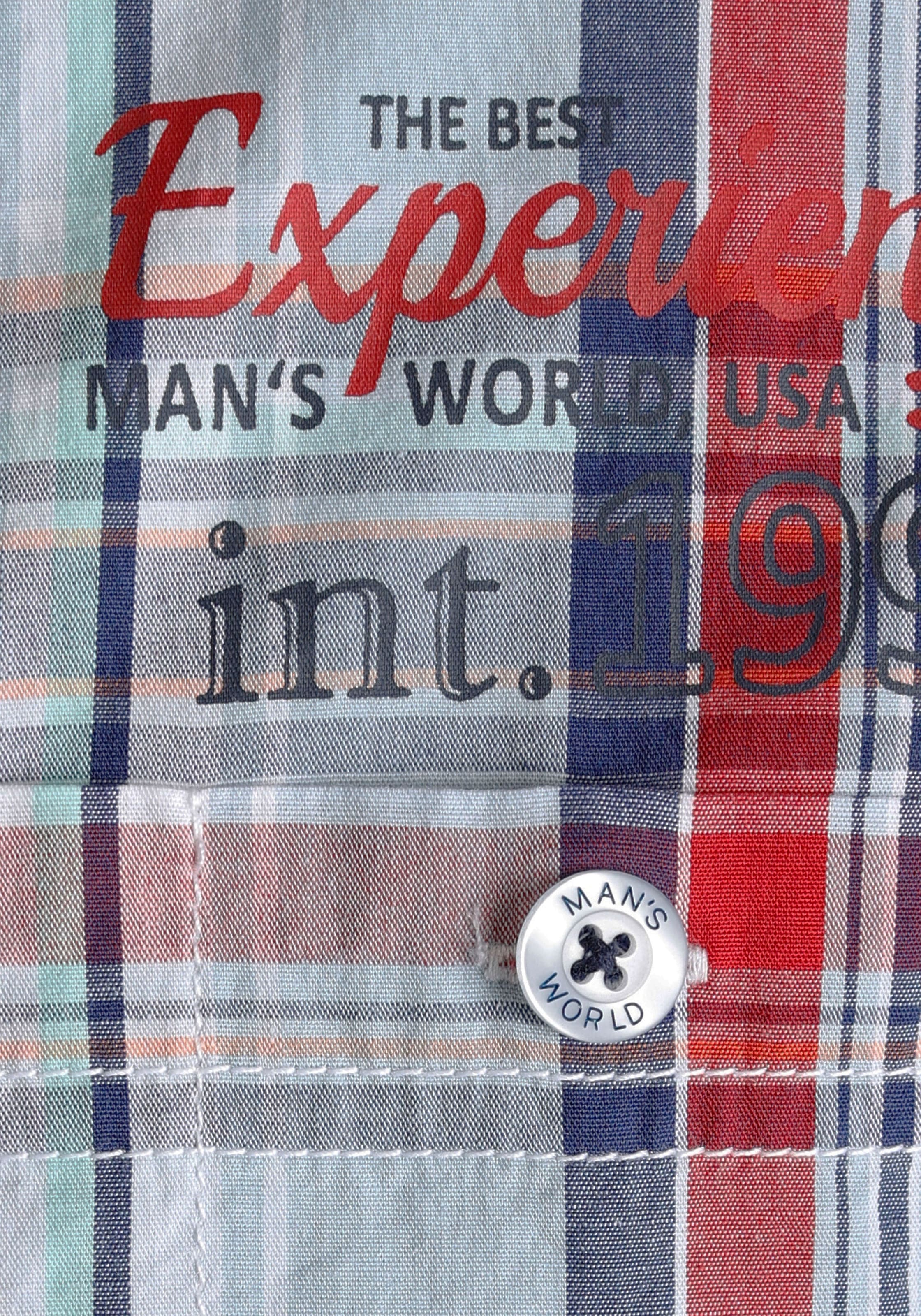 Man's World Kurzarmhemd , mit kleinem Brustprint