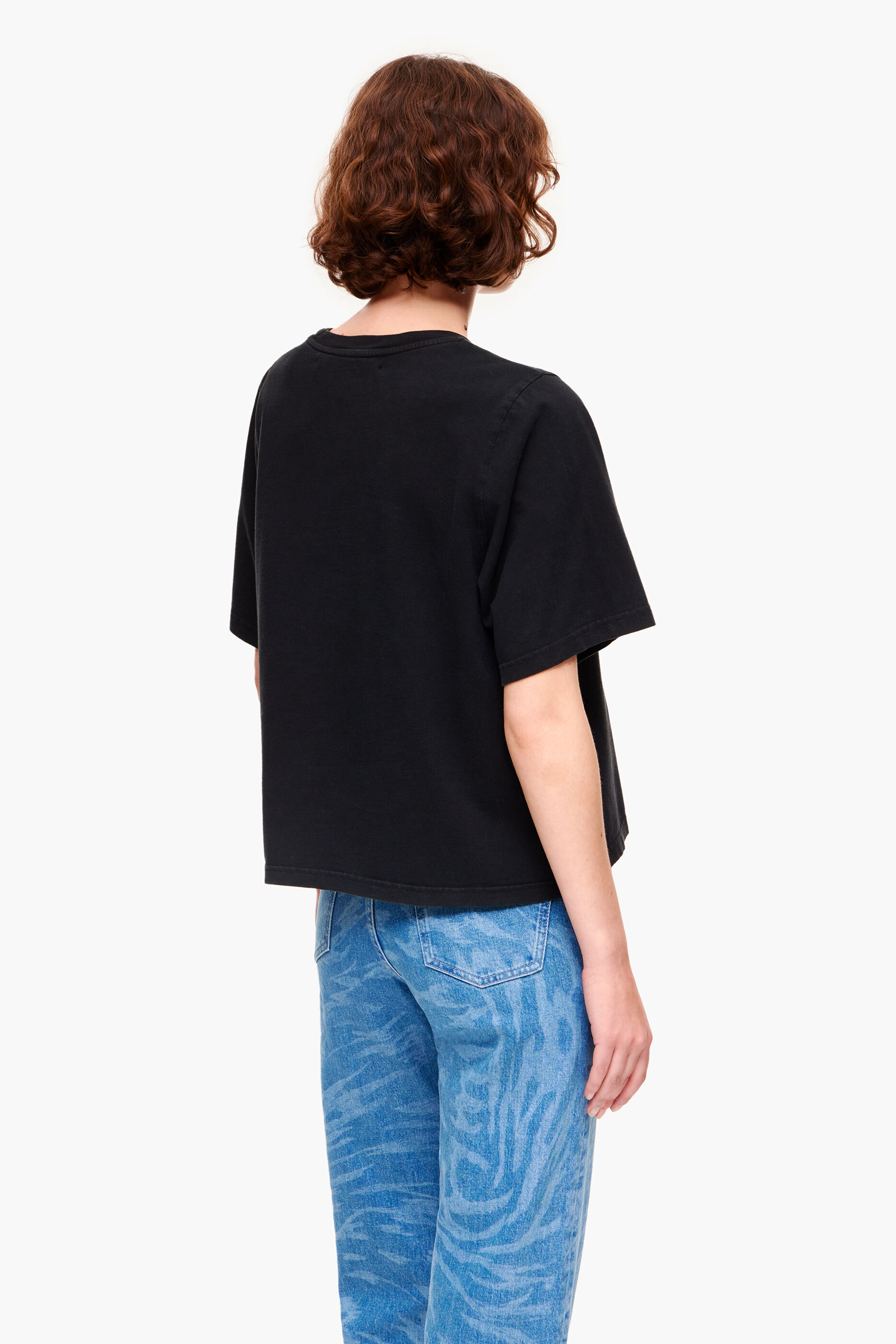 Camiseta preta com estampa de banana