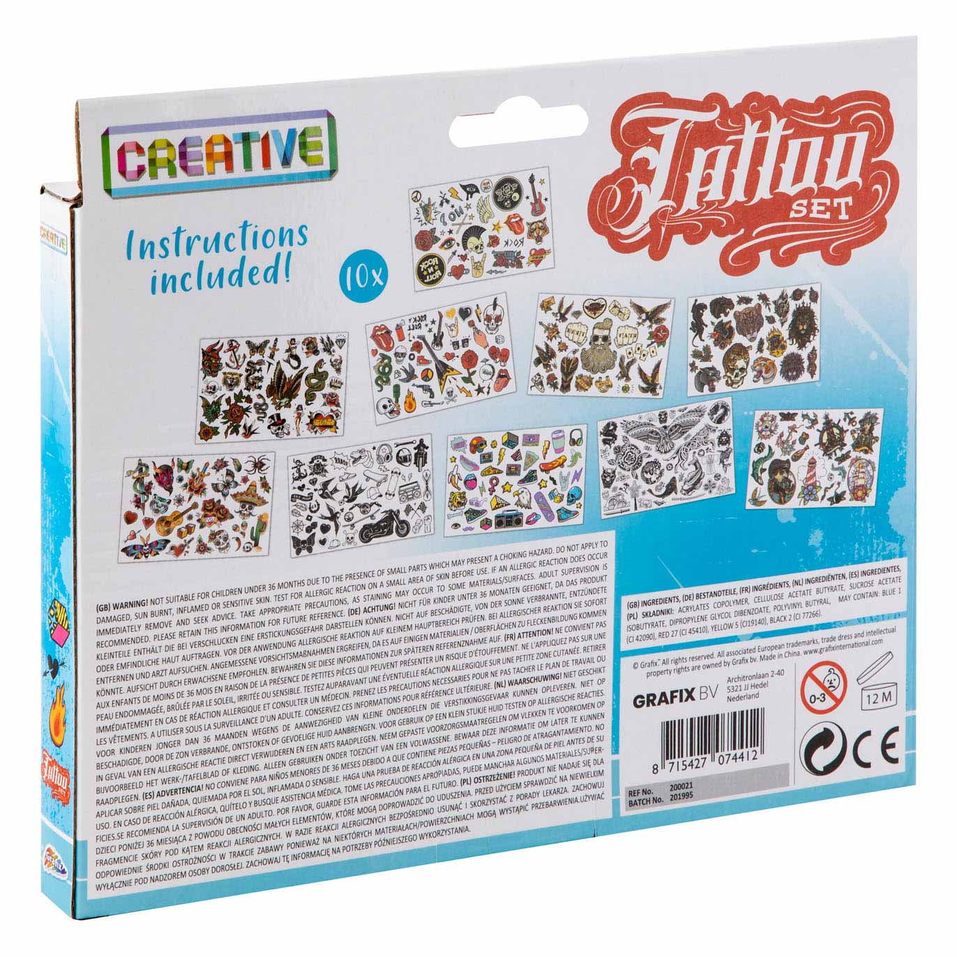 Tattoo Set Blauw